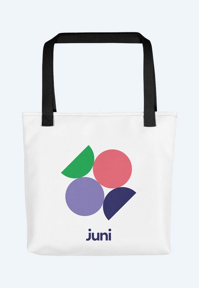Juni Circles White Tote product image (1)