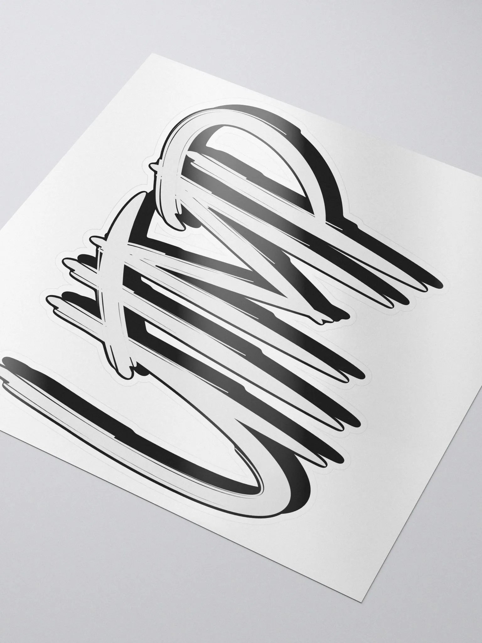 Kiss Cut Sticker - UTMP Logo White product image (1)