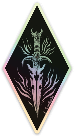 Dagger Holographic Vinyl sticker product image (1)