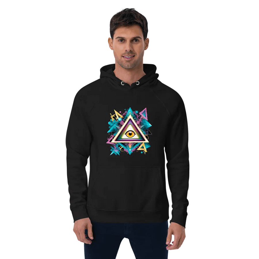 [All Seeing Eye] Unisex Eco Raglan Hoodie product image (6)