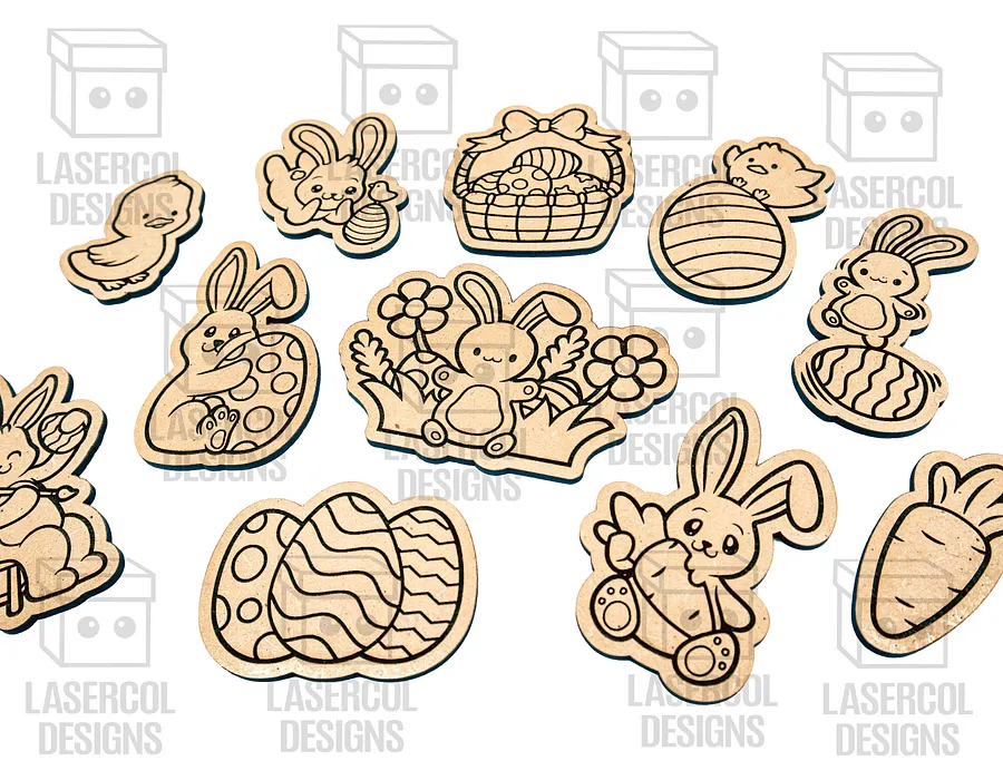 Easter Bunny Paint Kit DIY Cut Outs Set 1 - Laser Cut Files product image (4)