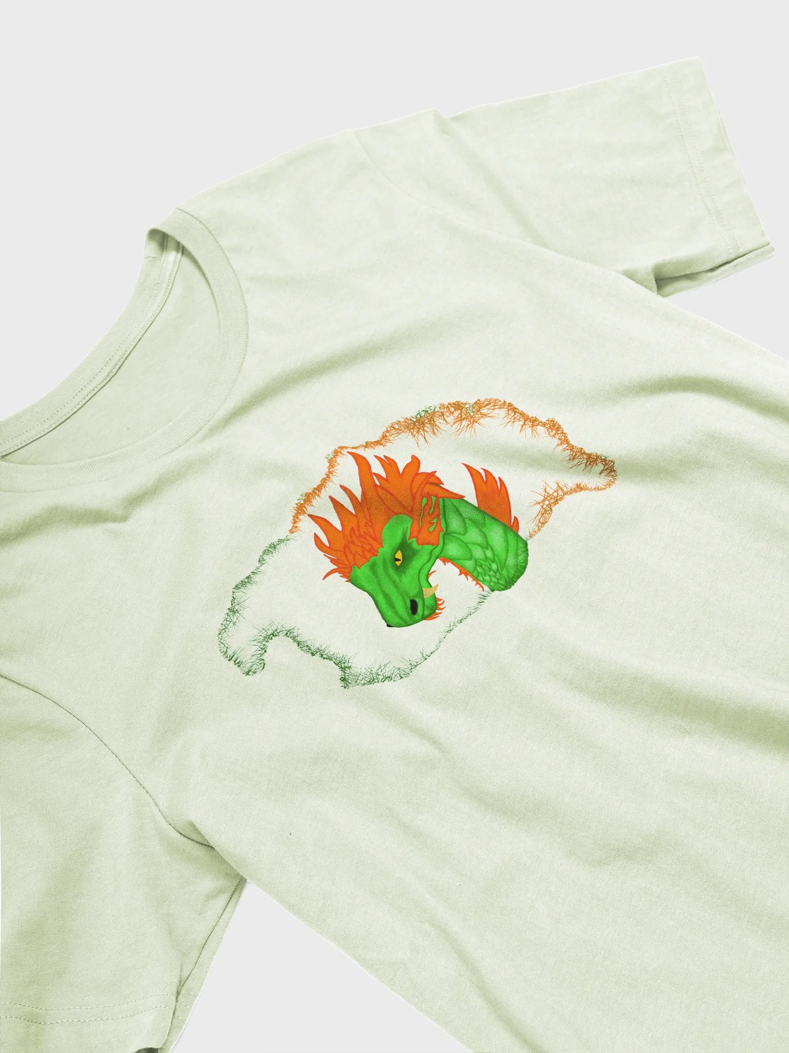 Fierce Dragon Head Illustration T-Shirt product image (3)
