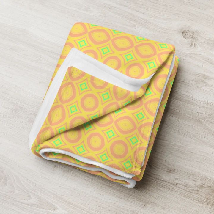 Abstract Yellow Diamonds Blanket product image (2)
