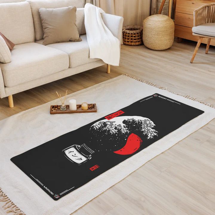 White Kanagawa's wave Japanese Ink - Yoga Mat product image (1)