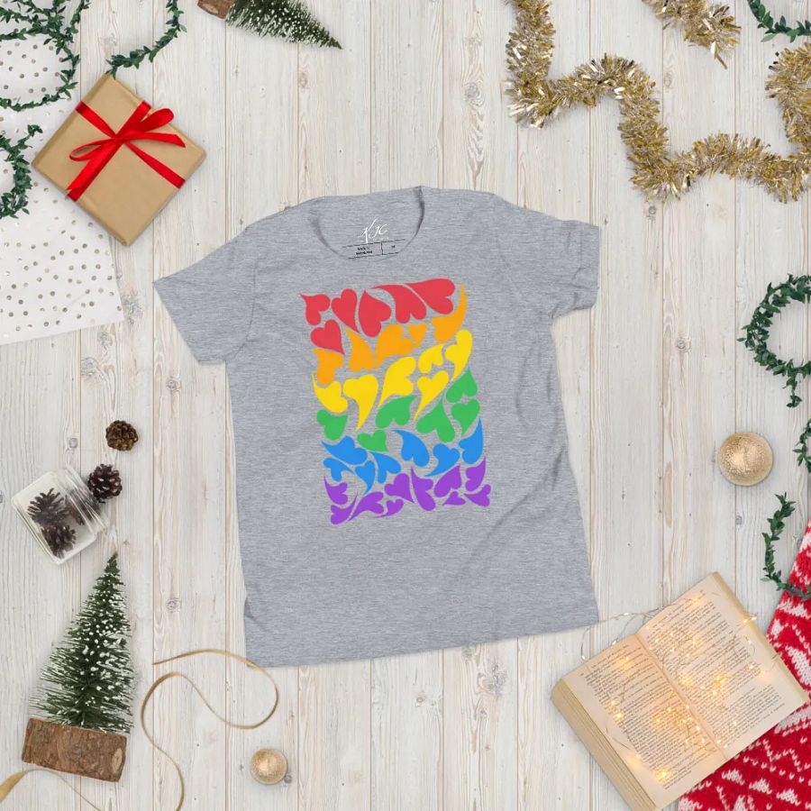 Nestled PRIDE Rainbow T-shirt (Youth) product image (5)