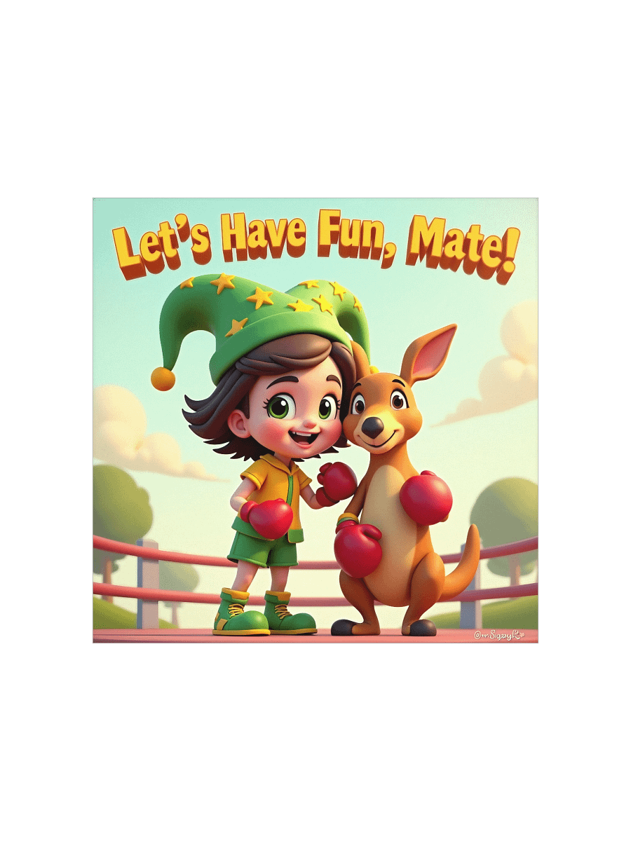 JessyJesty “Kanga Kick!” Enhanced Matte Poster – Aussie Energy for Curious Kids! product image (2)