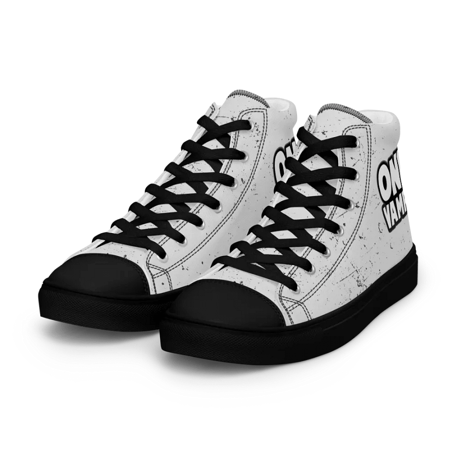 Women's High Top Canvas Shoes OneVamps White scratch color product image (8)