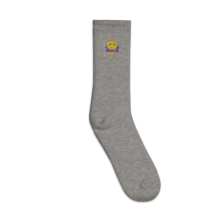 Got Bean? Cartoon Embroidered Socks Grey product image (1)