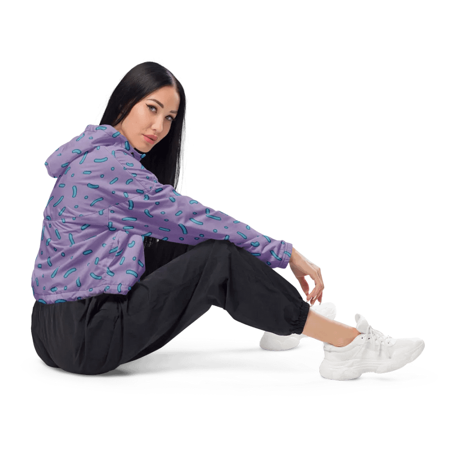 Whimsical Purple Dot All-Over Windbreaker product image (4)