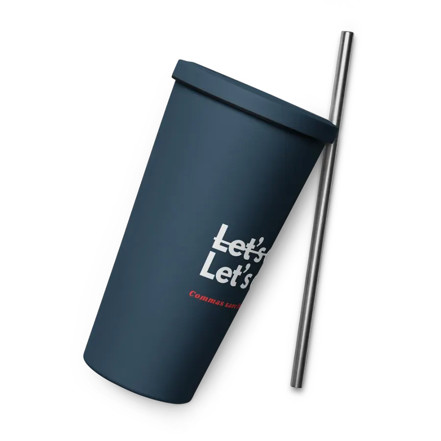 Commas Save Lives - tumbler w/straw product image (9)