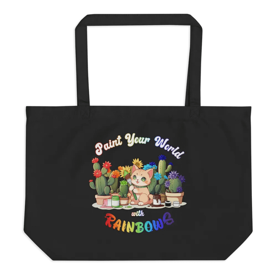 Rainbow Kitten Artist Organic Cotton Tote product image (2)