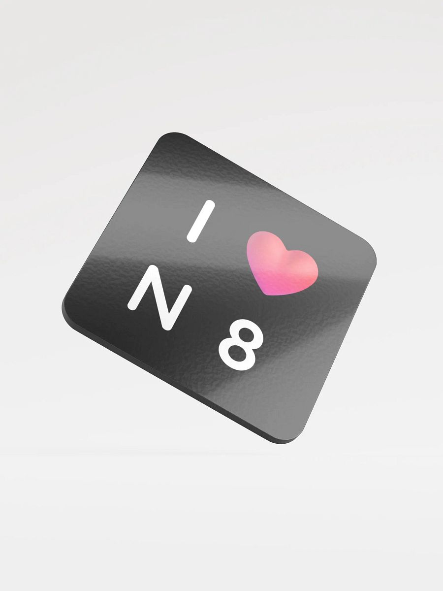 I ❤️ N8 Glossed Cork Coaster product image (1)