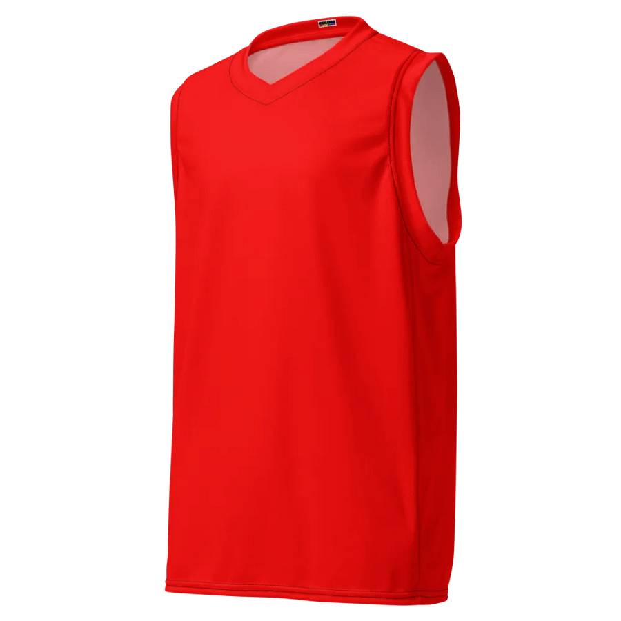 Plain Color Red Basketball Jersey product image (3)