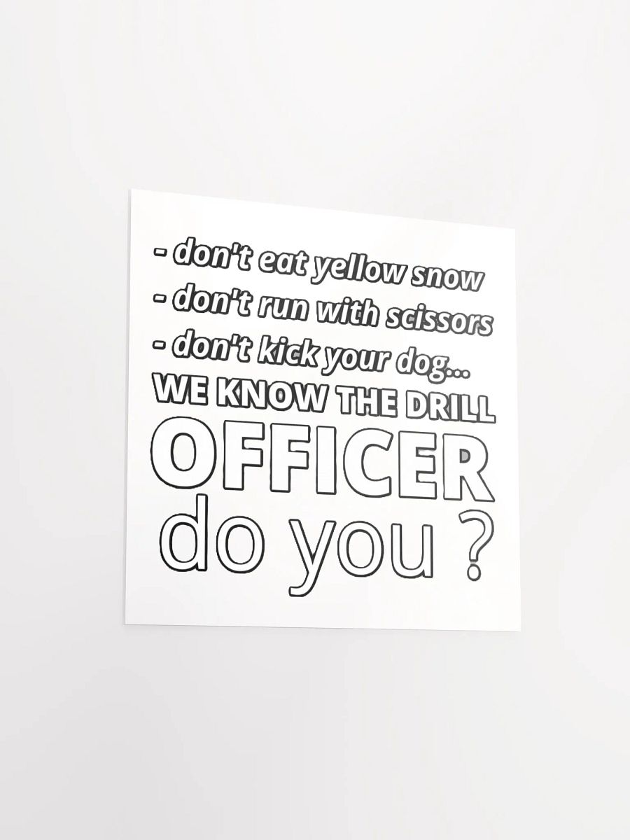 WE KNOW THE DRILL OFFICER, DO YOU? product image (13)
