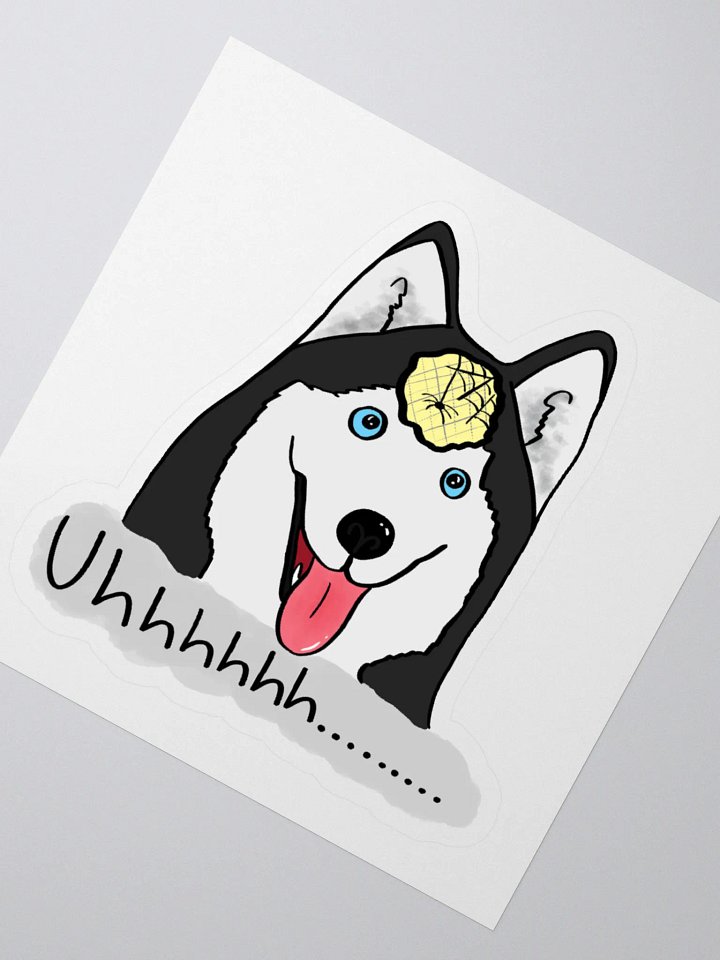 Empty-Headed Husky Kiss Cut Stickers product image (2)