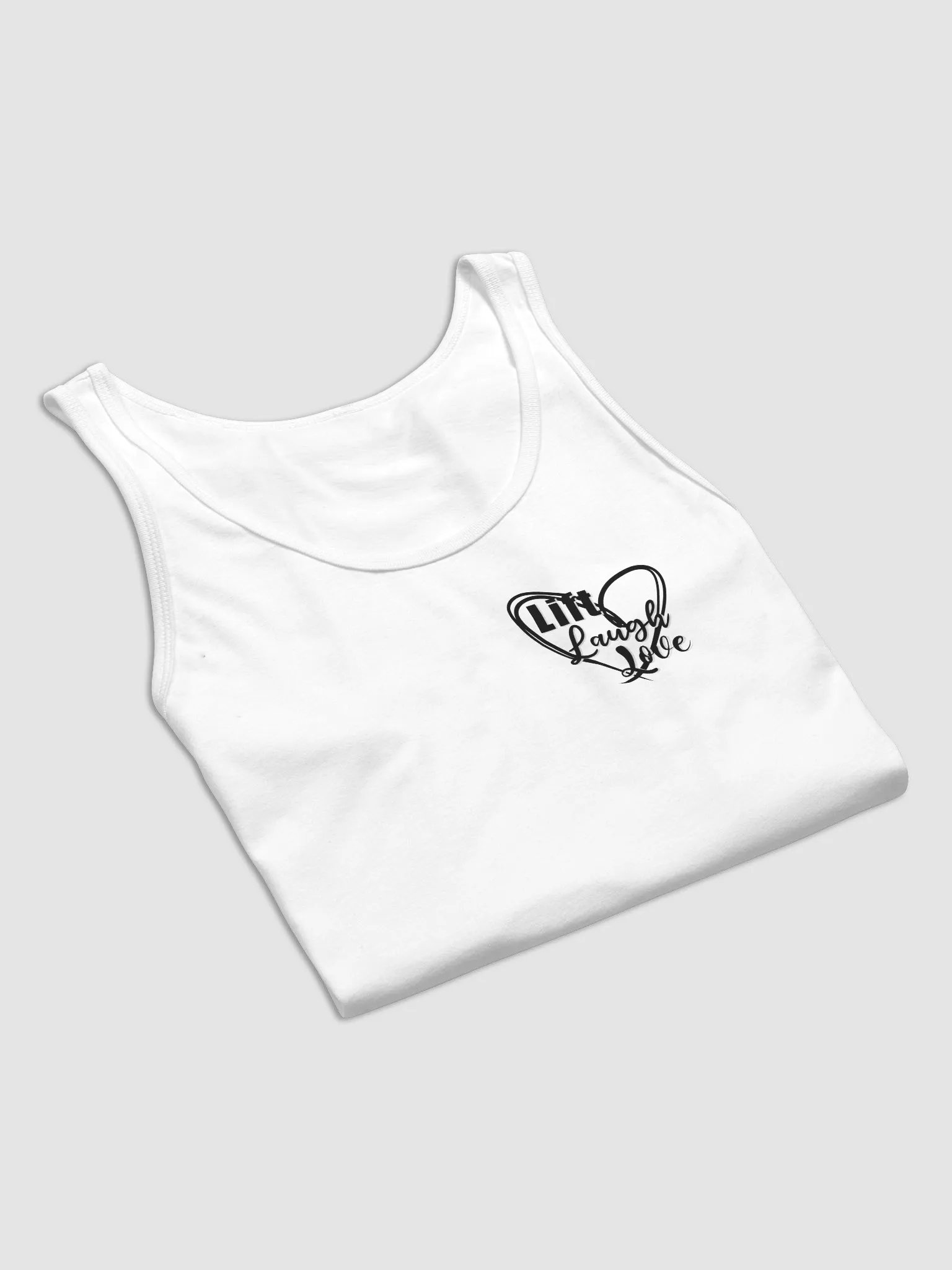 Lift Laugh Love Dark Mode Scribble Heart Tank Top product image (56)