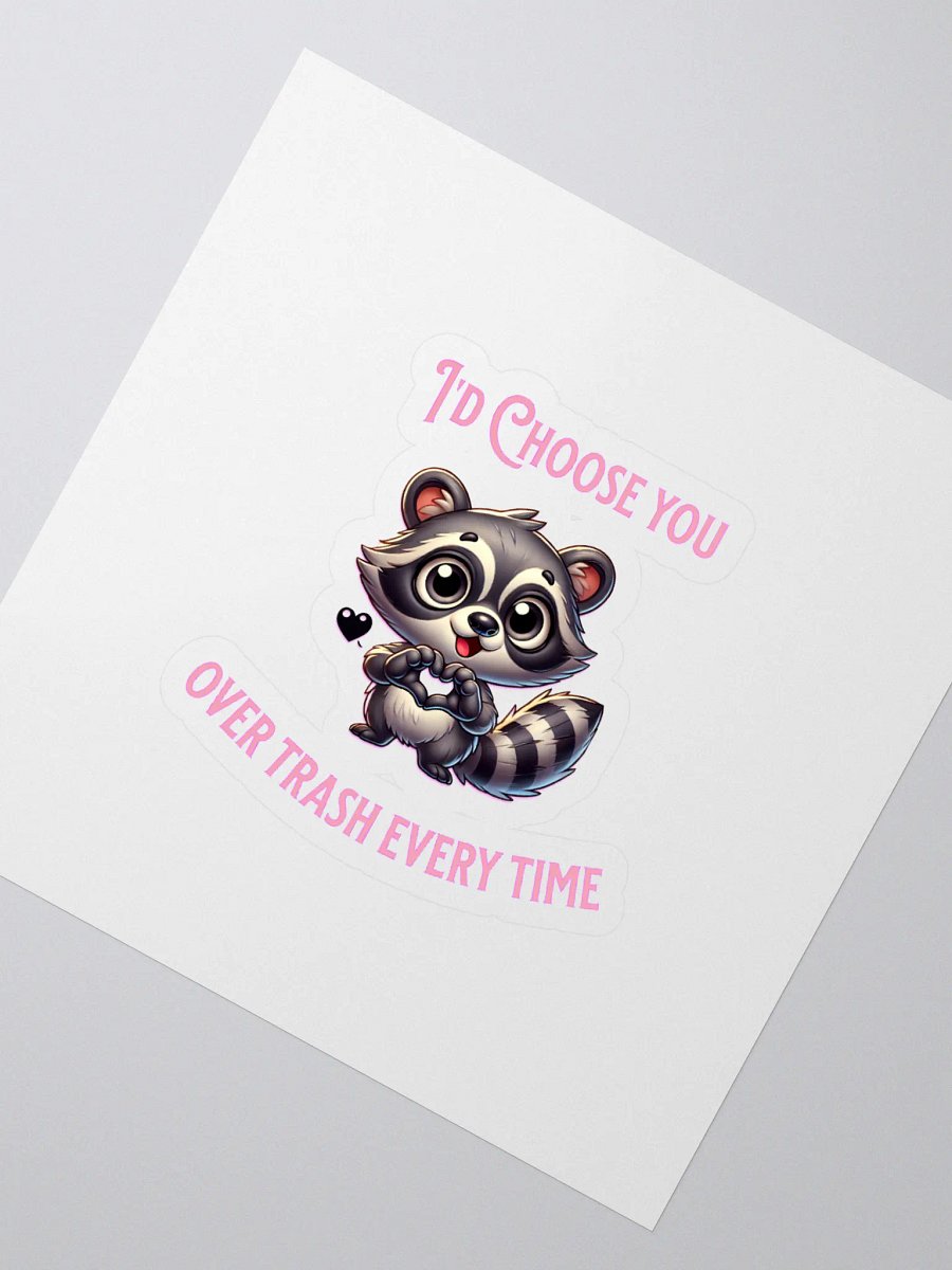 Raccoon I choose you Valentines Sticker product image (2)