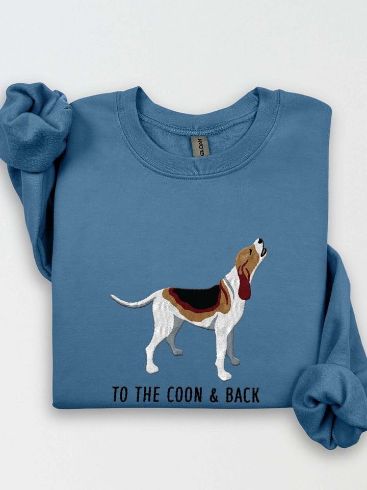 To the Coon & Back Sweatshirt (Embroidered) of a Treeing Walker Coonhound product image (1)