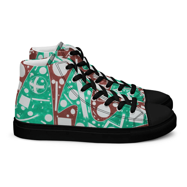 Cartoon Cosmos Men's High Top Canvas Shoes product image (2)