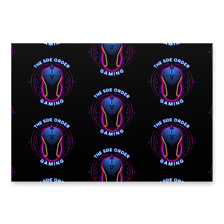 Neon Gaming Mouse Wrapping Paper Set product image (1)