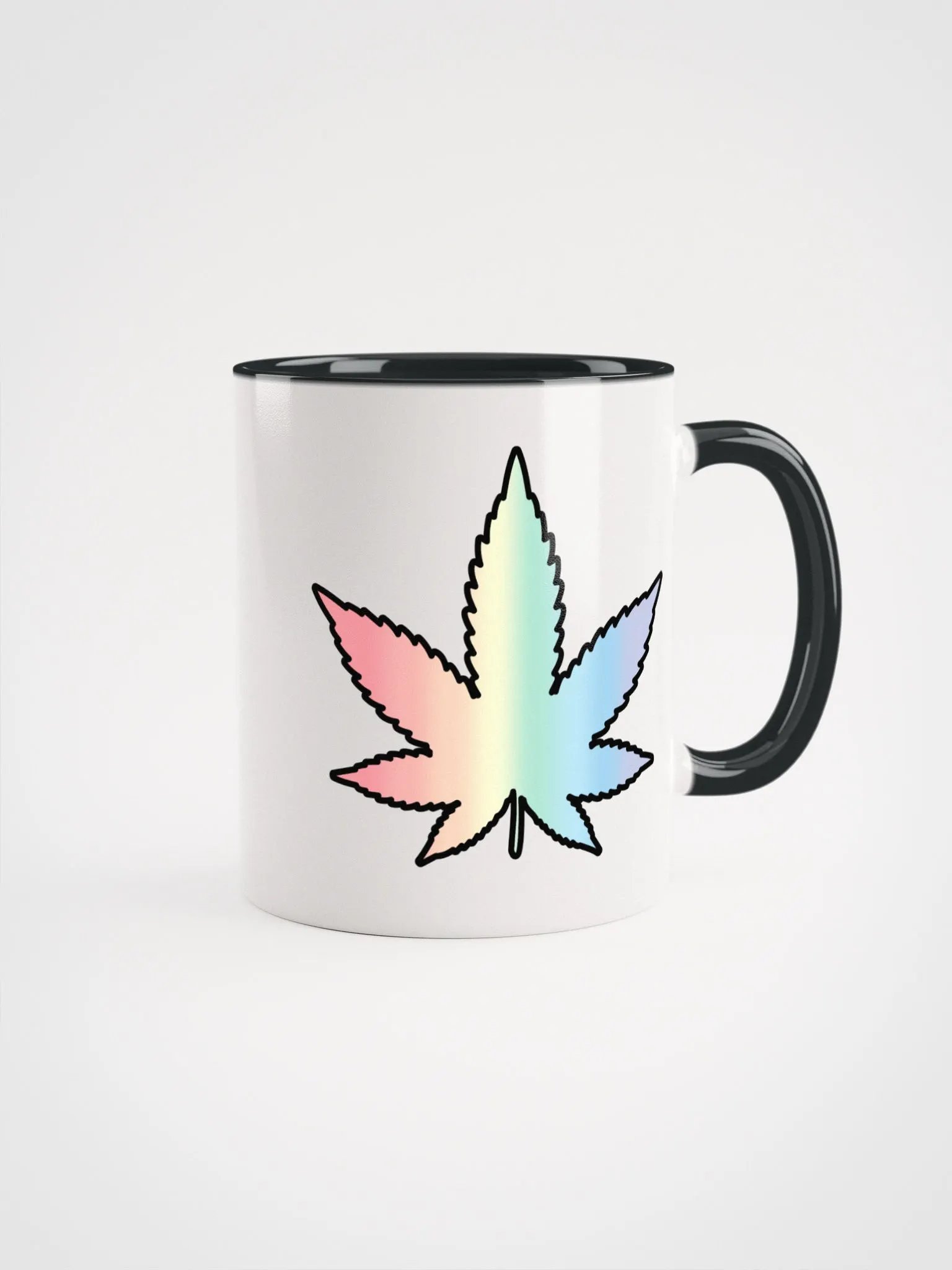 Pastel Rainbow Weed Leaf Mug product image (1)