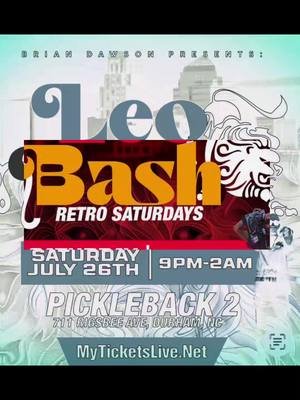 LEO SEASON IN FULL EFFECT!  This Saturday 07/26 we lightin’ up Durham for LEO BASH at @thepicklebackbar  @djproblem300 x @djsmylz tag teaming all night ‼️ 15+ birthdays, retro vibes, and nothing but HEAT from 9PM–2AM! Get your tickets now MyTicketsLive.net Pull up, show out, and rep your sign  #LeoBash #RetroSaturdays #DurhamNC #ItsAProblem #LeoSeasonTurnUp #Pickleback2 #DJProblem300 #DJSmylz