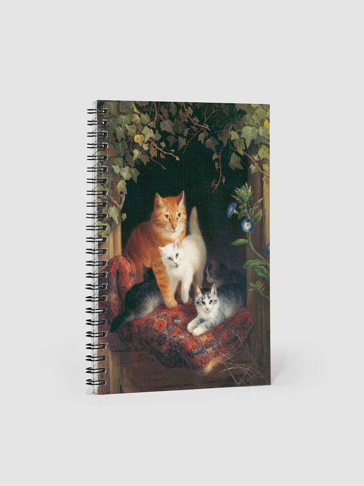 Cat With Kittens: Henriette Ronner Knip Spiral Notebook product image (1)