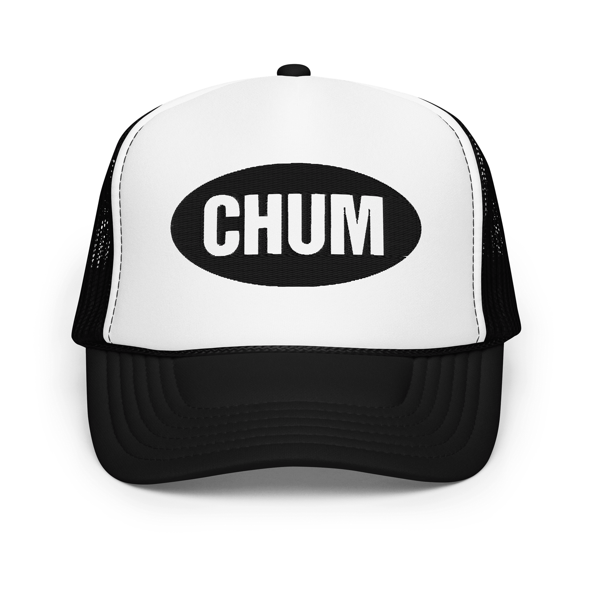 Oval logo foam trucker hat product image (1)