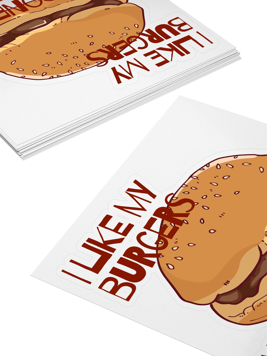 Well-Done Burger Kiss Cut Stickers product image (4)
