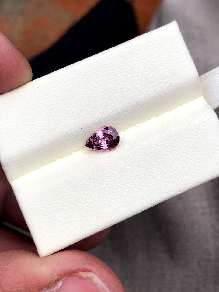 BURMES SPINEL PINK COLOR PEAR SHAPE CUT GEMSTONE FOR JEWELRY, 0.80 CRT product image (2)