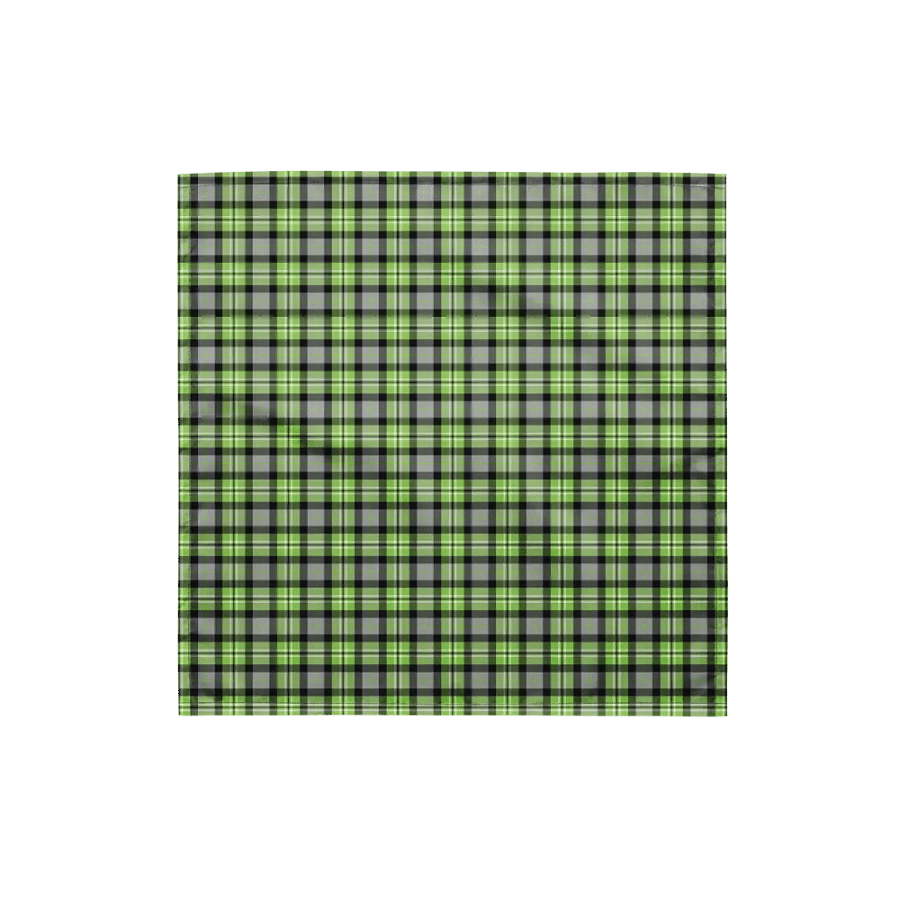 Light Green and Gray Plaid Bandana product image (4)