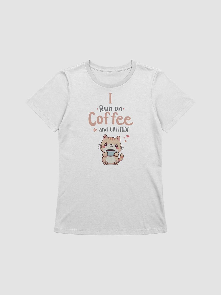 I Run on Coffee and Catitude Cat T-Shirt product image (4)