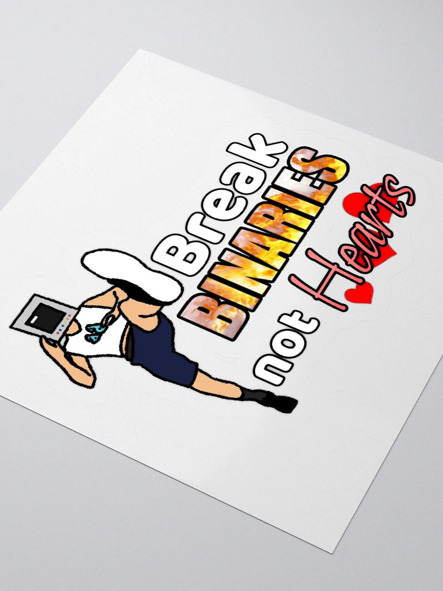Break Binaries Not Hearts Sticker product image (7)