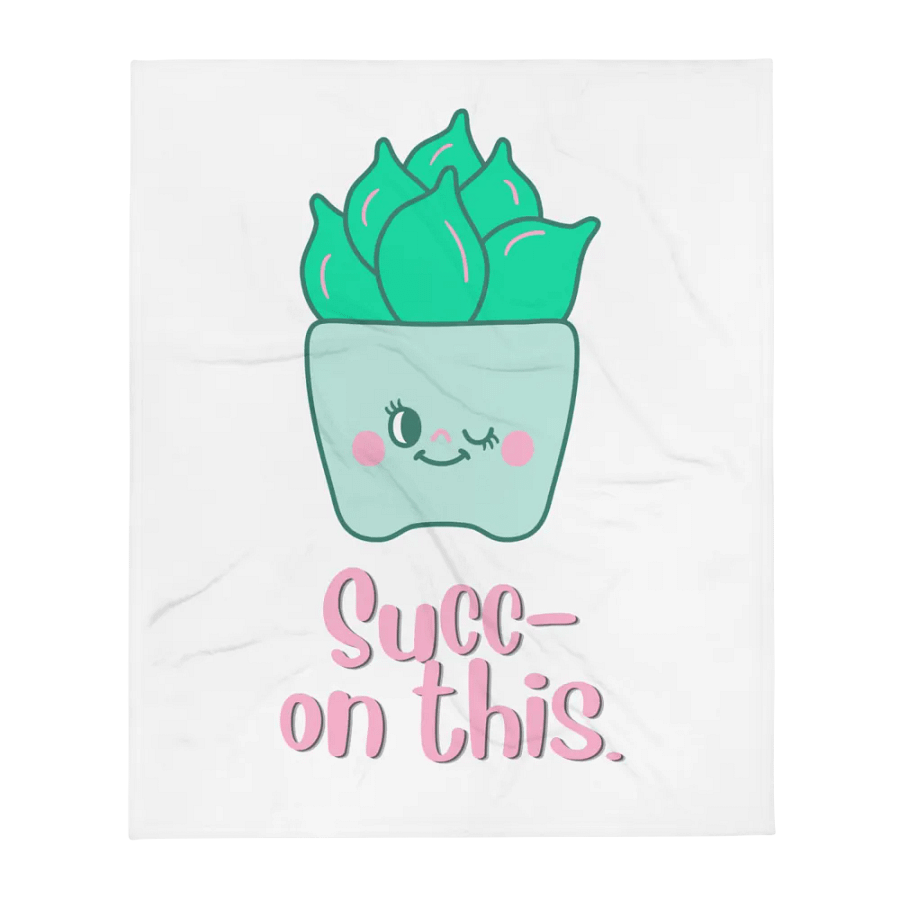 Sweet and Stabby Succulent Throw Blanket product image (1)