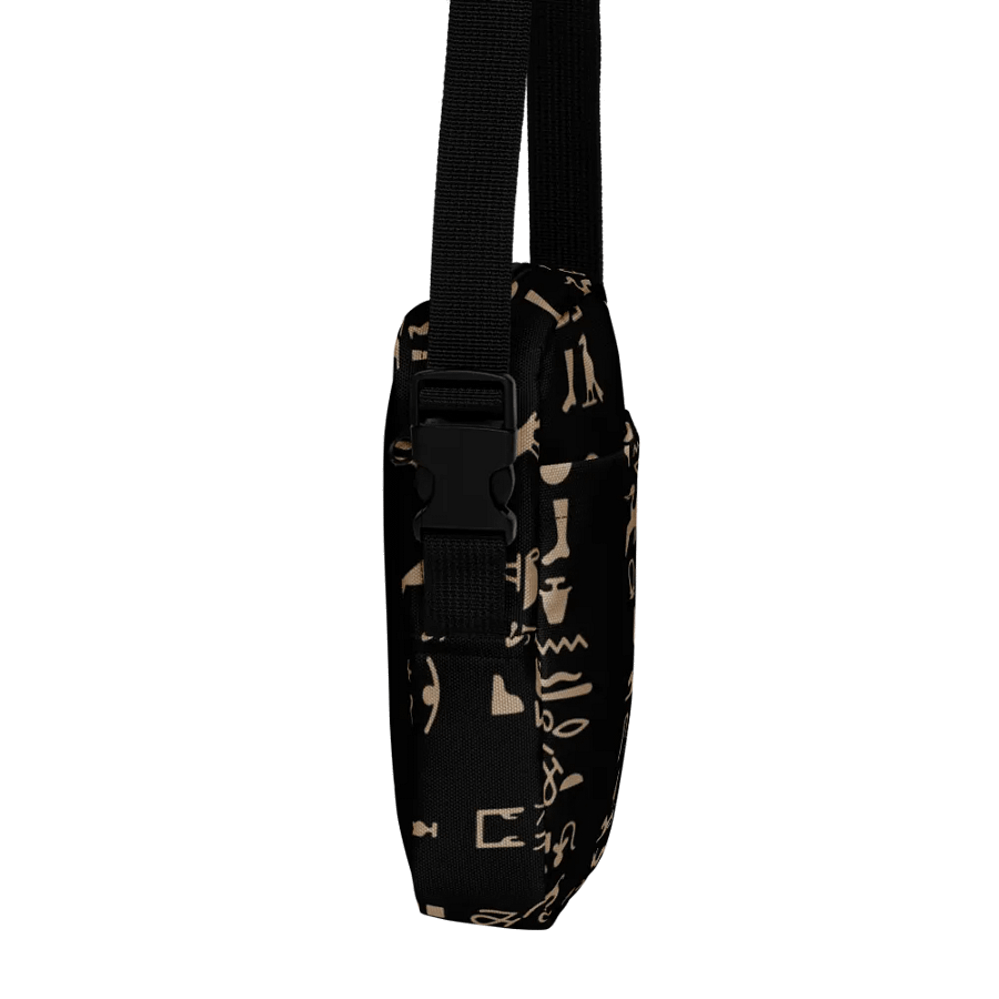 Isis Black Hieroglyphs All-Over Print Crossbody Bag product image (4)