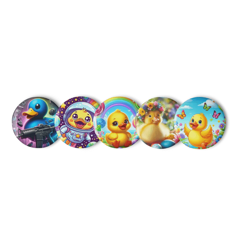 Tech Duck Pin Button Set