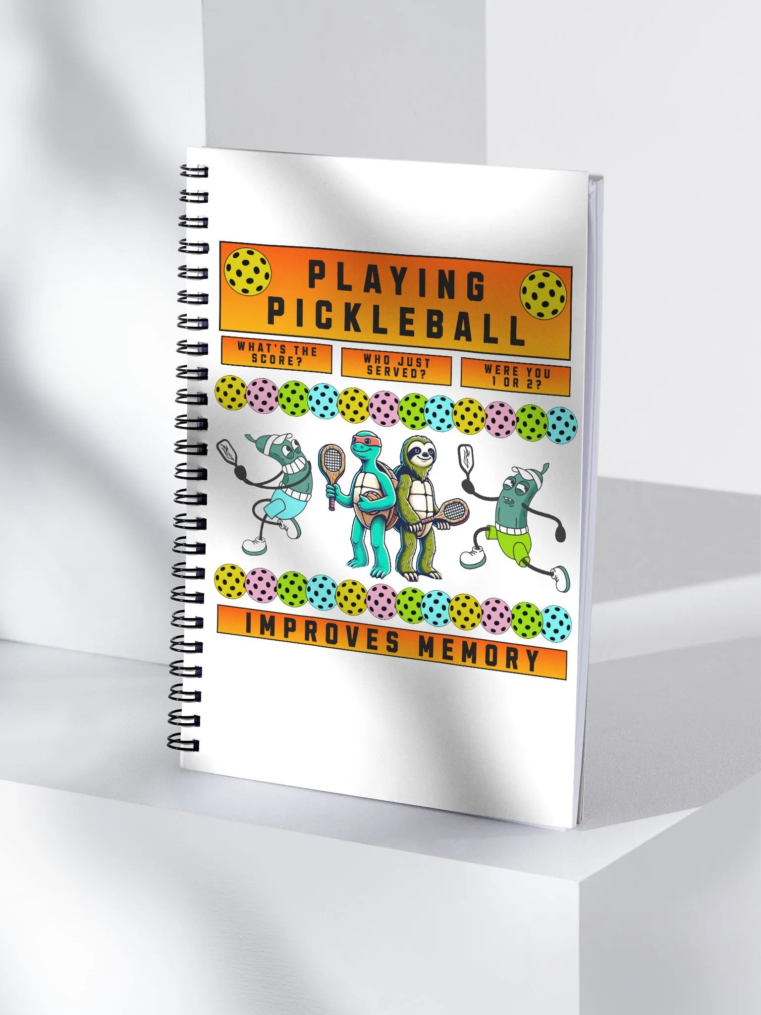 Playing Pickleball Improves Memory Spiral Notebook product image (3)