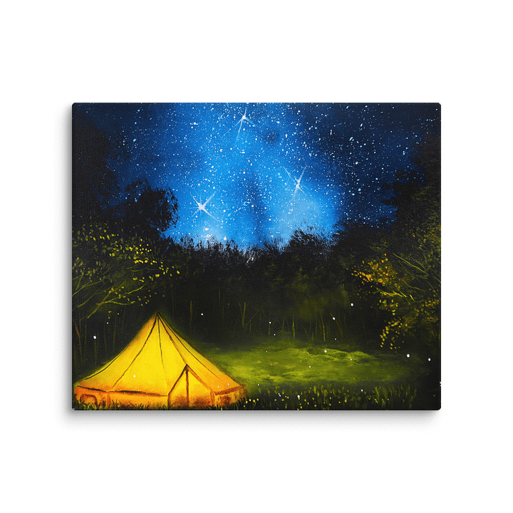 Yellow Glowing Tent Starry Night Sky product image (1)