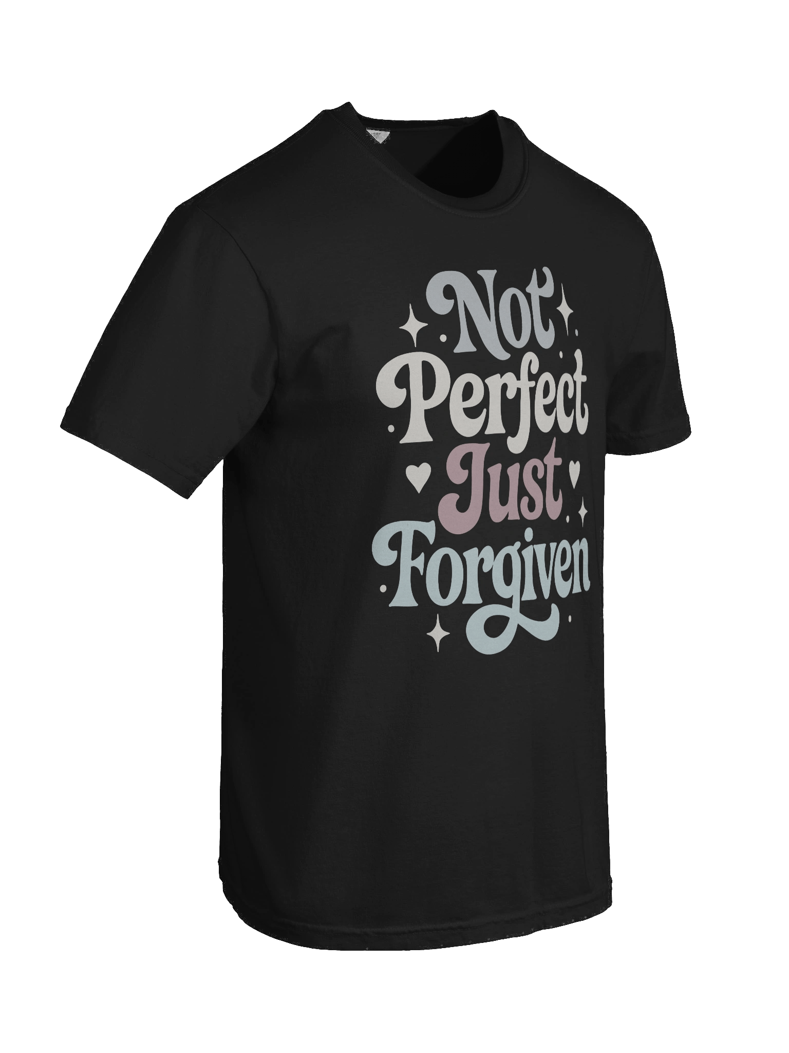 Not Perfect Just Forgiven Retro Christian Message on Comfort Colors 1717 Heavyweight Tee product image (5)