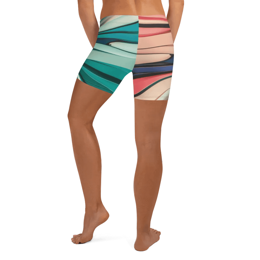 TDS Music Women's Bike Shorts with Abstract Geometric Print (XS-3XL) product image (6)