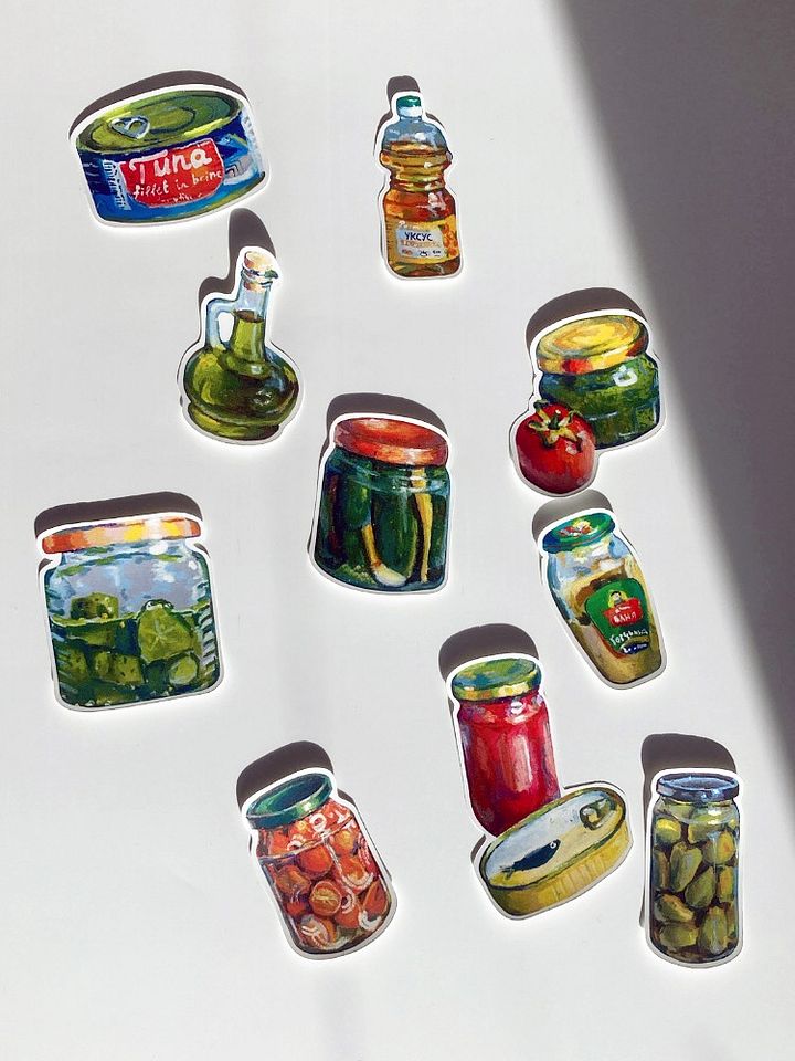Bottles and jars sticker set product image (1)