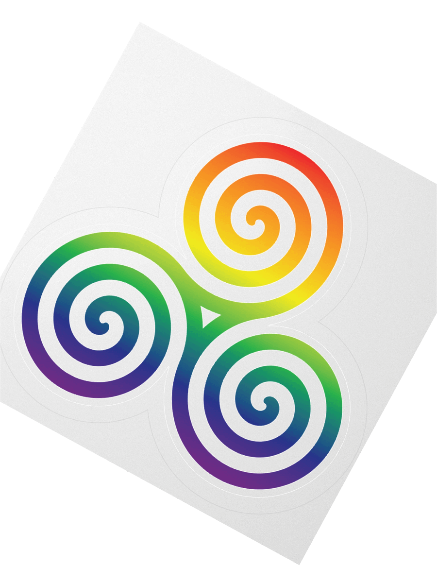 Rainbow Pride Gradient Celtic Triskelion Sticker product image (6)