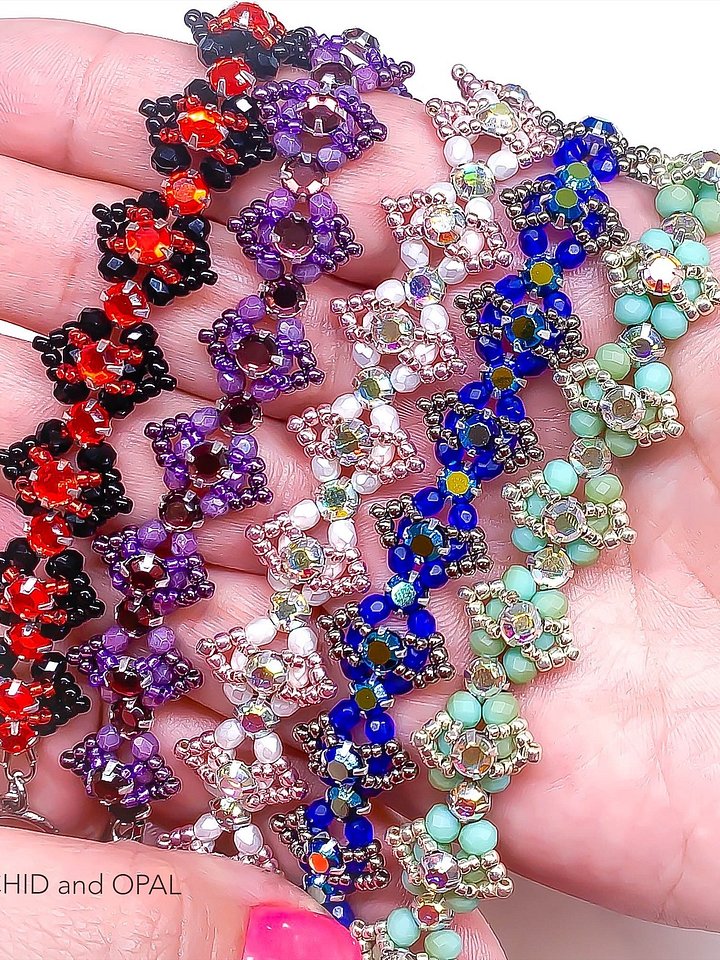 Beading Pattern – Rose Montee Marquise Bracelet product image (1)