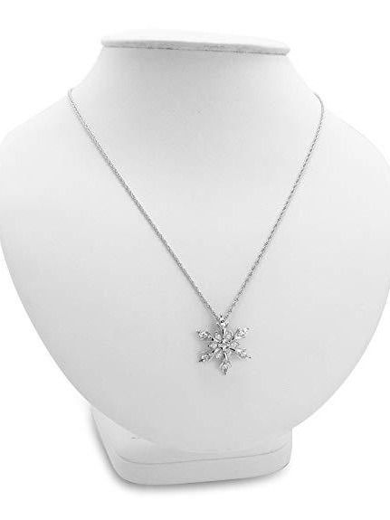 Zircon Christmas Snowflake Necklace product image (4)
