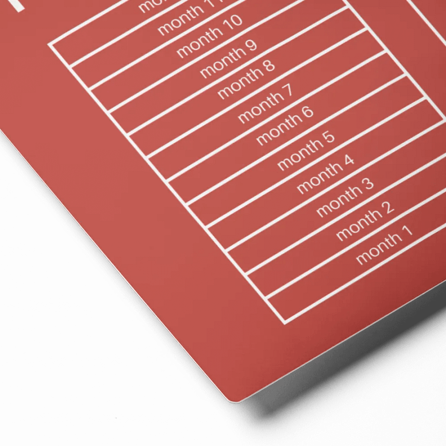 ANNUAL RENT TRACKER (white design 14) product image (2)