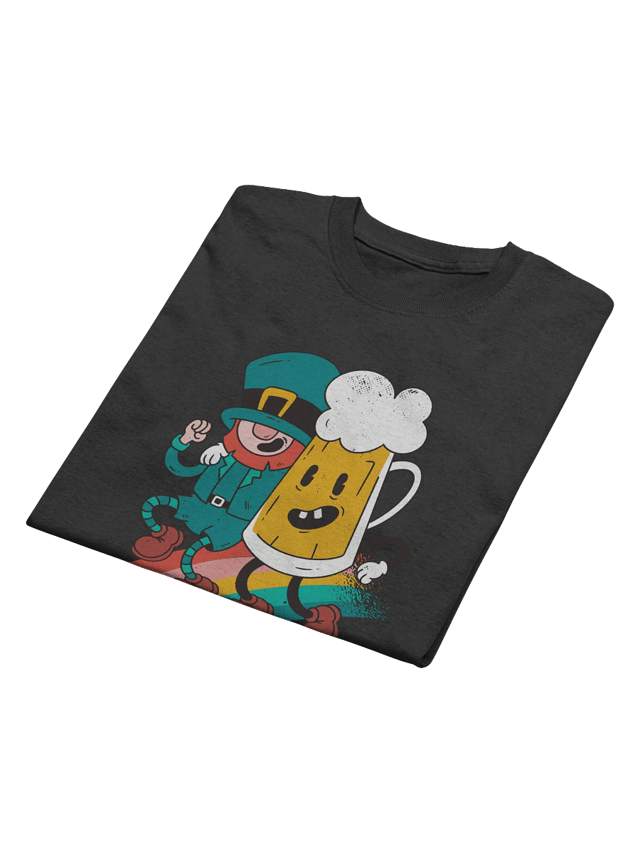Leprechaun & Beer Buddy T-Shirt | Fun St. Patrick’s Day Party Cartoon Tee product image (28)
