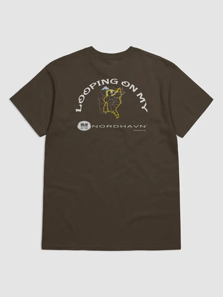 Looping On My Nordhavn - T-Shirt - Dark Shirt w/White Logo product image (1)