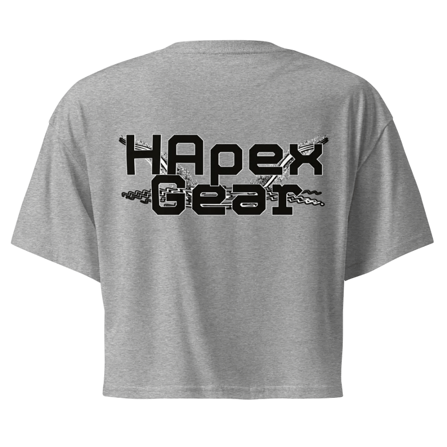 Women's Premium Crop Top - Embroidered - Black HApex Gear White Logo product image (1)