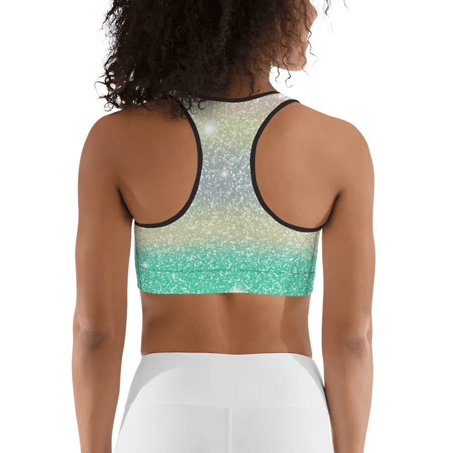 Glitter Unicorn Texture Design Sports Bra (1) product image (5)