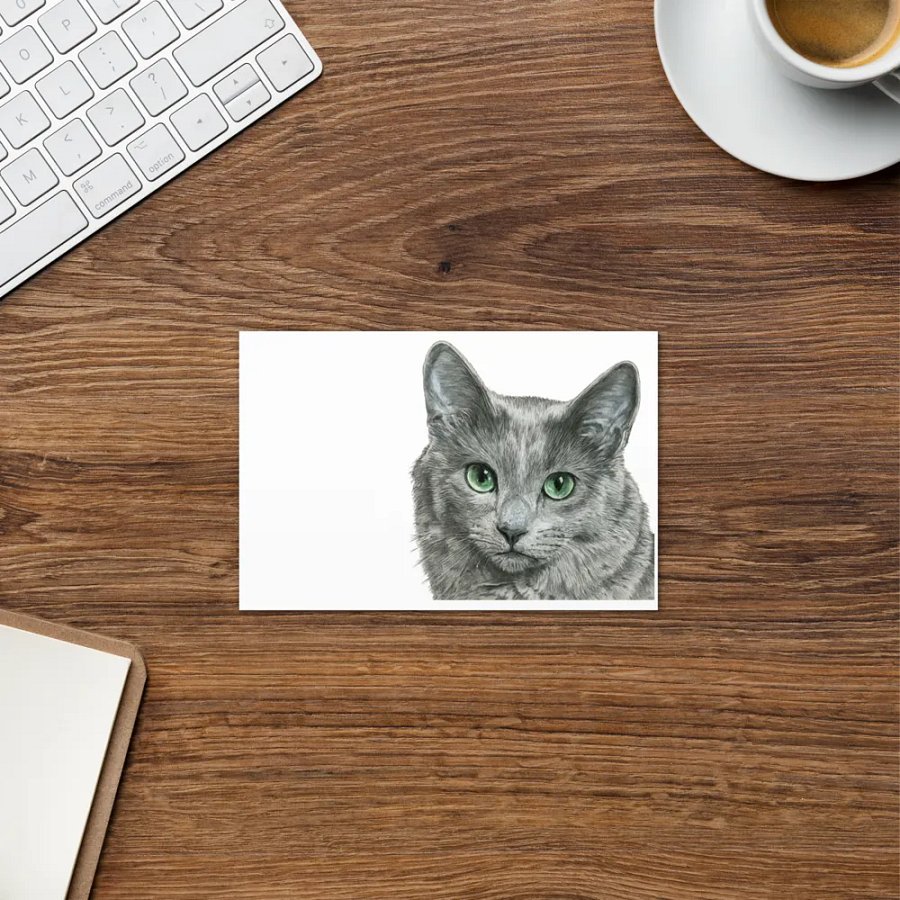 Russian Blue Cat - Card product image (11)